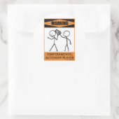 Waarschuwing Temperamental Autoharp Player Ronde Sticker (Tas)