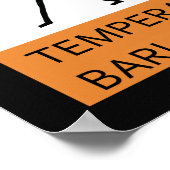 Waarschuwing Temperamental Bari Sax Player Poster (Hoek)