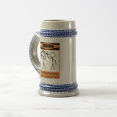 Waarschuwing Temperamental Bass Clarinetist Bierpul (Voorkant links)