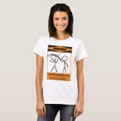 Waarschuwing Temperamental Bassonist T-shirt (Voorkant volledig)