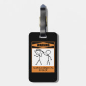 Waarschuwing! Temperamental Bugler Bagagelabel (Achterkant verticaal)