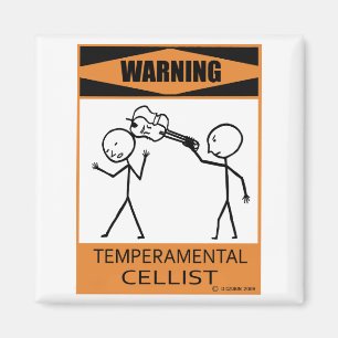 Waarschuwing Temperamental Cellist Magneet