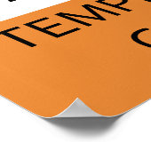 Waarschuwing Temperamental Clarinetist Poster (Hoek)