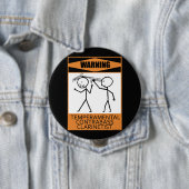 Waarschuwing Temperamental Contrabass Clarinetist Ronde Button 4,0 Cm (In situ)