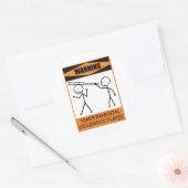 Waarschuwing Temperamental Didgeridoo Player Ronde Sticker (Envelop)