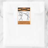 Waarschuwing Temperamental Didgeridoo Player Ronde Sticker (Tas)