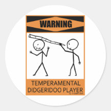 Waarschuwing Temperamental Didgeridoo Player