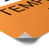 Waarschuwing Temperamental Drummer Poster (Hoek)