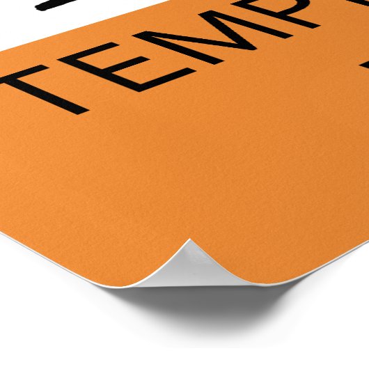 Waarschuwing Temperamental Drummer Poster (Hoek)