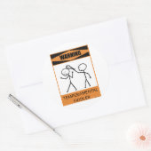 Waarschuwing Temperamental Fiddler Ronde Sticker (Envelop)