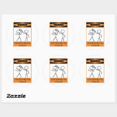 Waarschuwing Temperamental Fiddler Ronde Sticker (Vel)
