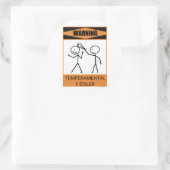 Waarschuwing Temperamental Fiddler Ronde Sticker (Tas)
