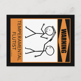Waarschuwing! Temperamental Flutist Briefkaart