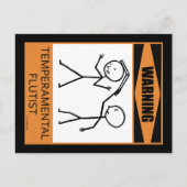 Waarschuwing! Temperamental Flutist Briefkaart (Voorkant)