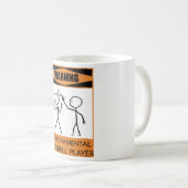 Waarschuwing Temperamental Handbell Player Koffiemok (Voorkant rechts)