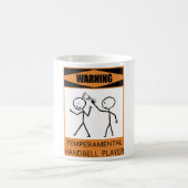 Waarschuwing Temperamental Handbell Player Koffiemok (Center)