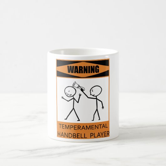 Waarschuwing Temperamental Handbell Player Koffiemok (Center)
