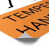 Waarschuwing Temperamental Handbell Player Poster (Hoek)