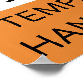 Waarschuwing Temperamental Handbell Player Poster (Hoek)