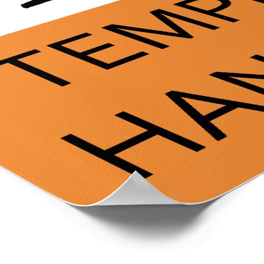 Waarschuwing Temperamental Handbell Player Poster (Hoek)