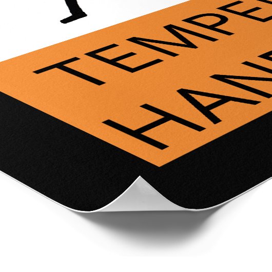 Waarschuwing Temperamental Handbell Player Poster (Hoek)