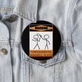 Waarschuwing Temperamental Handbell Player Ronde Button 4,0 Cm (In situ)