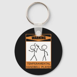 Waarschuwing Temperamental Handbell Player Sleutelhanger