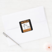 Waarschuwing! Temperamental Keyboard Player Vierkante Sticker (Envelop)