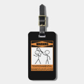 Waarschuwing! Temperamental Mandolin Player Bagagelabel (Voorkant verticaal)