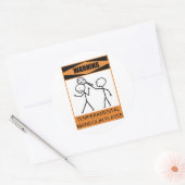 Waarschuwing Temperamental Mandolin Player Ronde Sticker (Envelop)