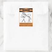 Waarschuwing Temperamental Mandolin Player Ronde Sticker (Tas)