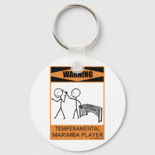 Waarschuwing Temperamental Marimba Player Sleutelhanger