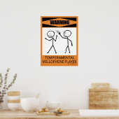 Waarschuwing Temperamental Mellophone Player Poste Poster (Keuken)