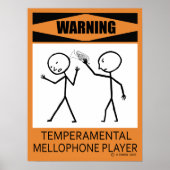 Waarschuwing Temperamental Mellophone Player Poste Poster (Voorkant)