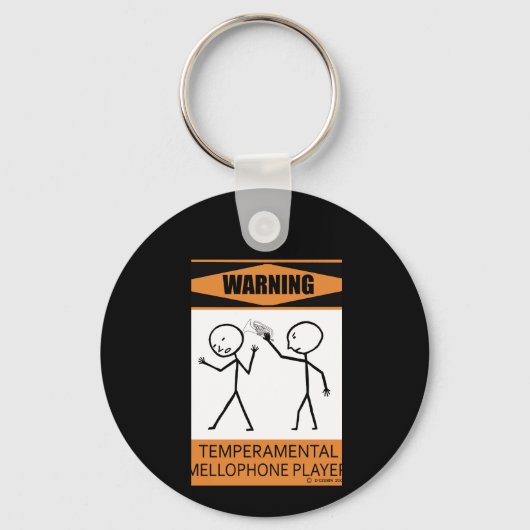 Waarschuwing Temperamental Mellophone Player Sleutelhanger (Voorkant)