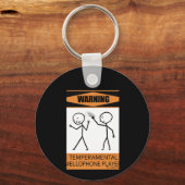 Waarschuwing Temperamental Mellophone Player Sleutelhanger (Achterkant)