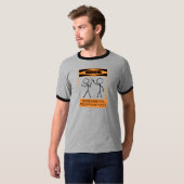 Waarschuwing Temperamental Mellophone Player T-shirt (Voorkant volledig)