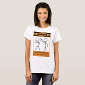 Waarschuwing Temperamental Mellophone Player T-shirt (Voorkant volledig)