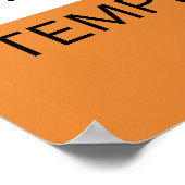 Waarschuwing Temperamental Oboist Poster (Hoek)