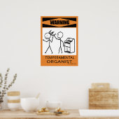 Waarschuwing Temperamental Organised Poster (Keuken)