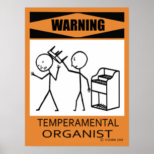Waarschuwing Temperamental Organised Poster