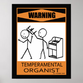 Waarschuwing Temperamental Organised Poster