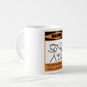 Waarschuwing Temperamental Percussionist Koffiemok (Voorkant links)