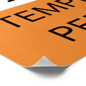 Waarschuwing Temperamental Percussionist Poster (Hoek)