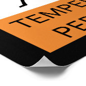 Waarschuwing Temperamental Percussionist Poster (Hoek)