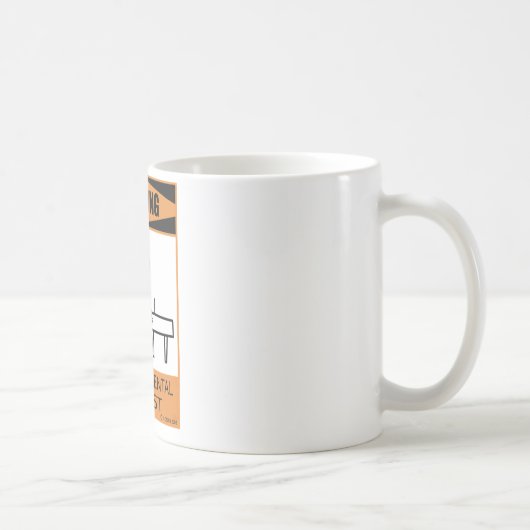 Waarschuwing Temperamental Pianist Koffiemok (Rechts)