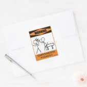 Waarschuwing Temperamental Pianist Ronde Sticker (Envelop)