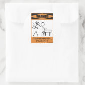 Waarschuwing Temperamental Pianist Ronde Sticker (Tas)