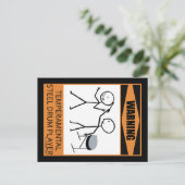 Waarschuwing! Temperamental Steel Drummer Briefkaart (Staand voorkant)