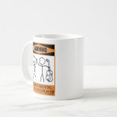 Waarschuwing Temperamental String Bass Player Coff Koffiemok (Voorkant links)